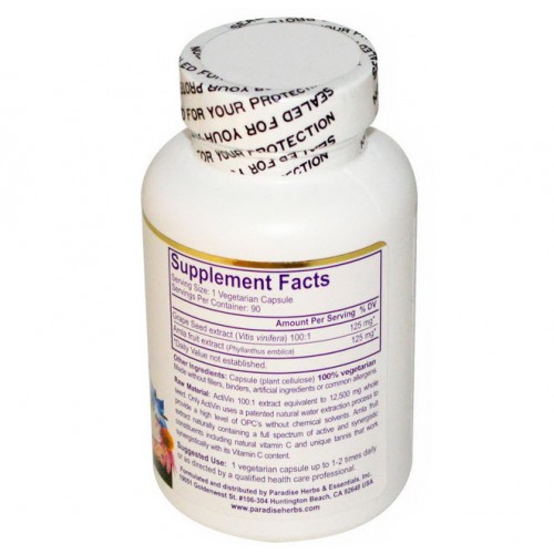 Paradise Herbs ActiVin Grape Seed